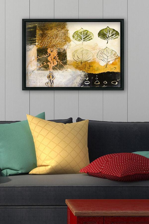 Tablo Center Siyah L Çerçeve Kanvas Tablo 105x145 cm - Image 1