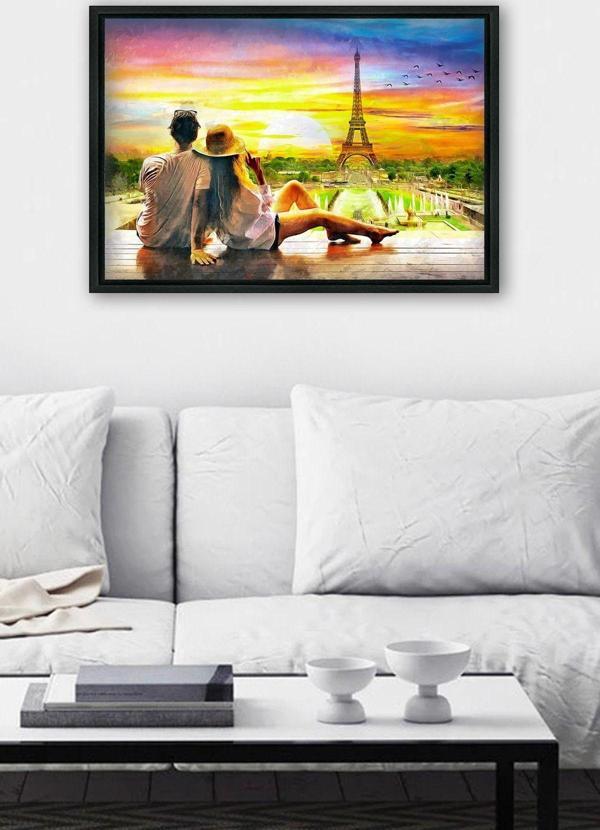 Tablo Center Siyah L Çerçeve Kanvas Tablo 55x75 cm - Image 1
