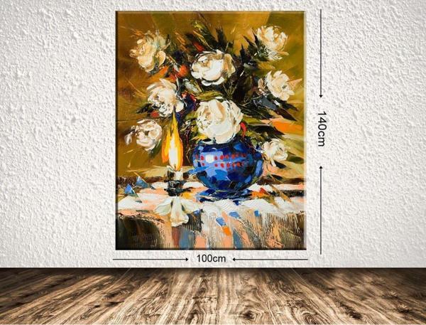 Tablo Center Dev Boyut Çiçek Kanvas Tablo 100x140 cm - Image 1