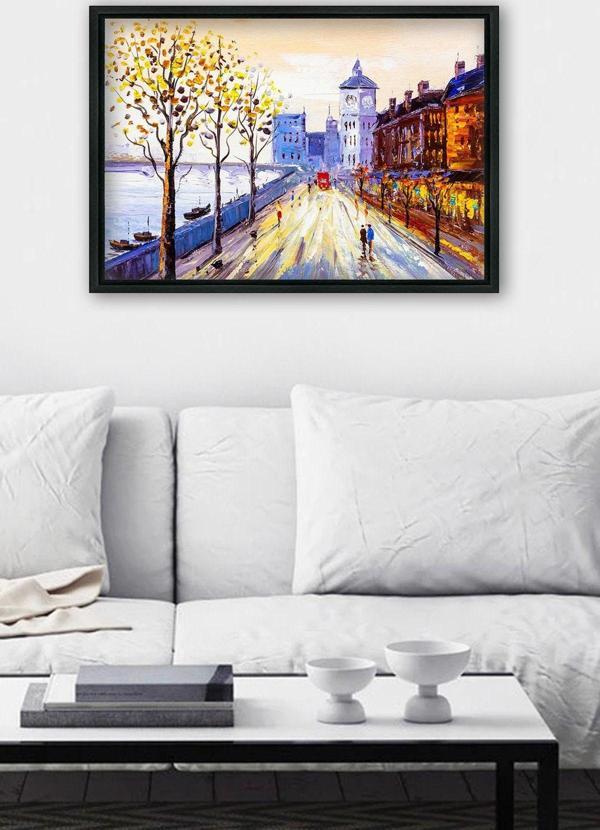 Tablo Center Siyah L Çerçeve Kanvas Tablo 75x105 cm - Image 1