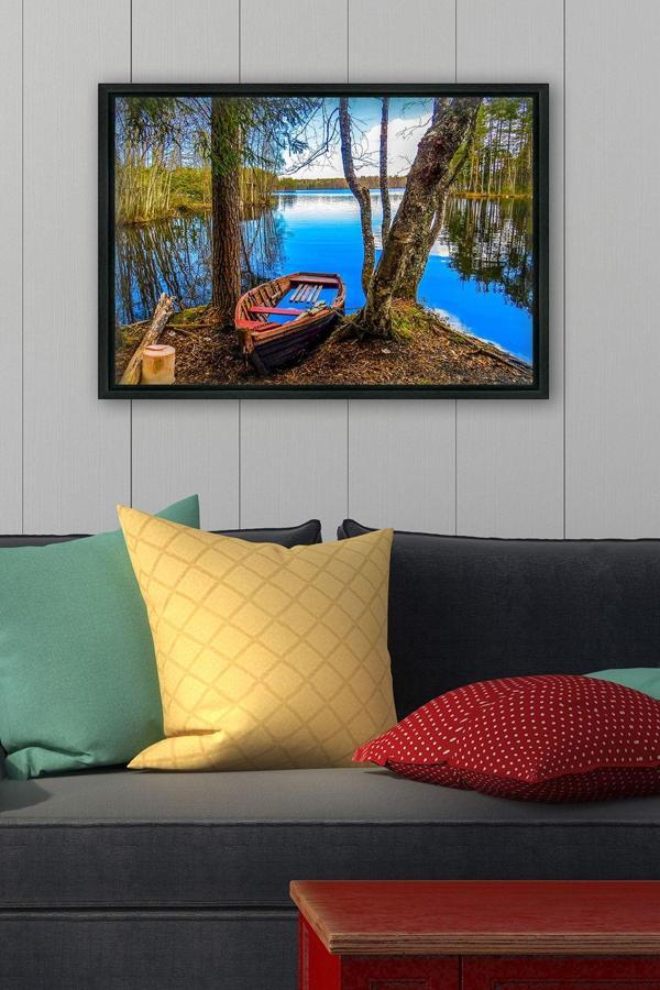 Tablo Center Siyah L Çerçeve Kanvas Tablo 75x105 cm - Image 1
