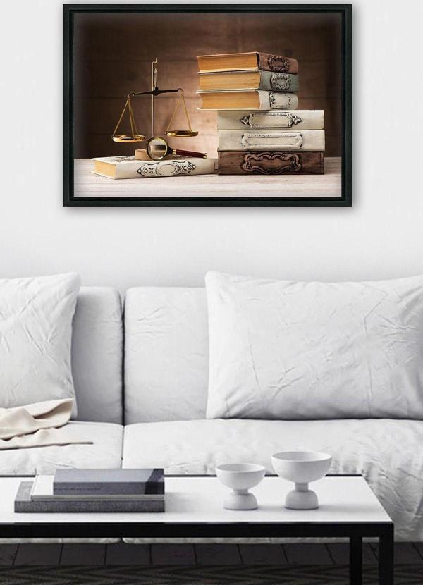 Tablo Center Siyah L Çerçeve Kanvas Tablo 105x145 cm - Image 1