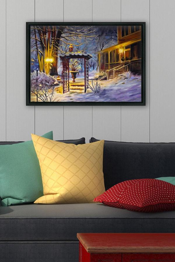 Tablo Center Siyah L Çerçeve Kanvas Tablo 55x75 cm - Image 1