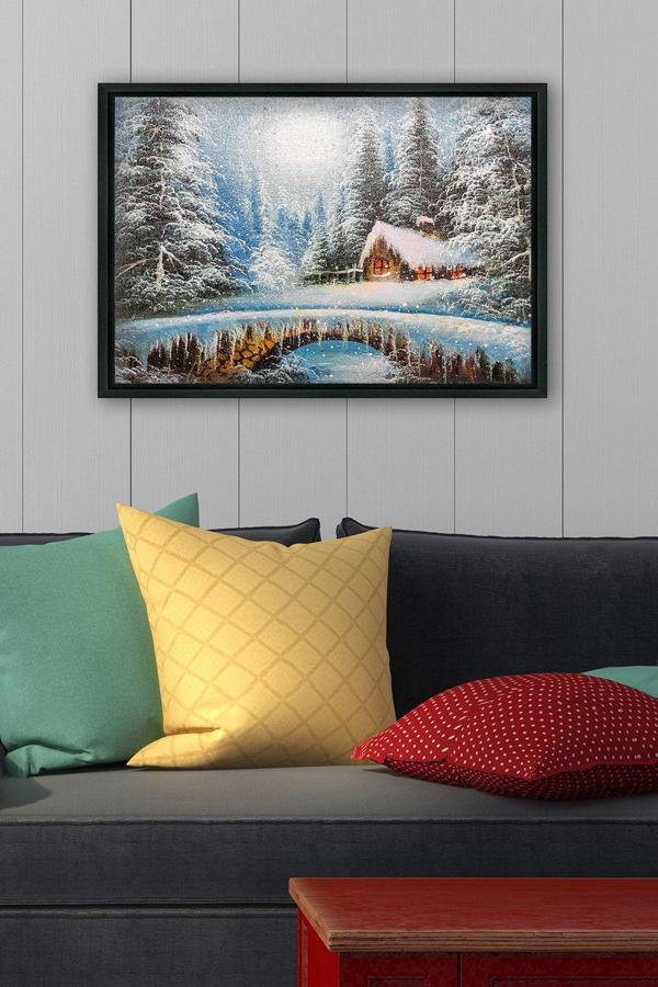 Tablo Center Siyah L Çerçeve Kanvas Tablo 75x105 cm - Image 1