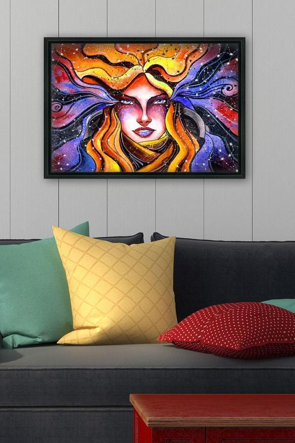 Tablo Center Siyah L Çerçeve Kanvas Tablo 55x75 cm - Image 1