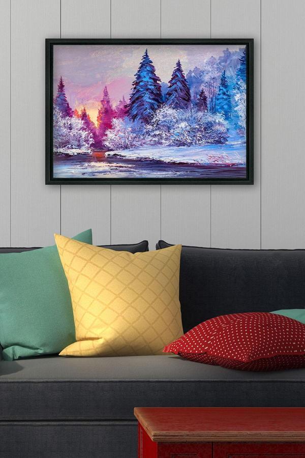 Tablo Center Siyah L Çerçeve Kanvas Tablo 75x105 cm - Image 1
