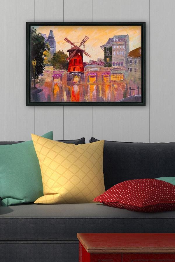Tablo Center Siyah L Çerçeve Kanvas Tablo 55x75 cm - Image 1