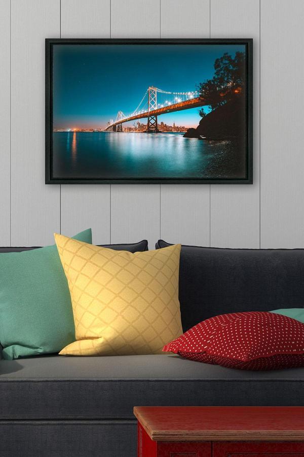 Tablo Center Siyah L Çerçeve Kanvas Tablo 75x105 cm - Image 1