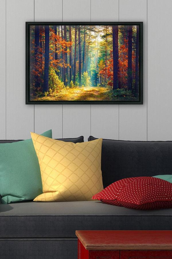 Tablo Center Siyah L Çerçeve Kanvas Tablo 75x105 cm - Image 1
