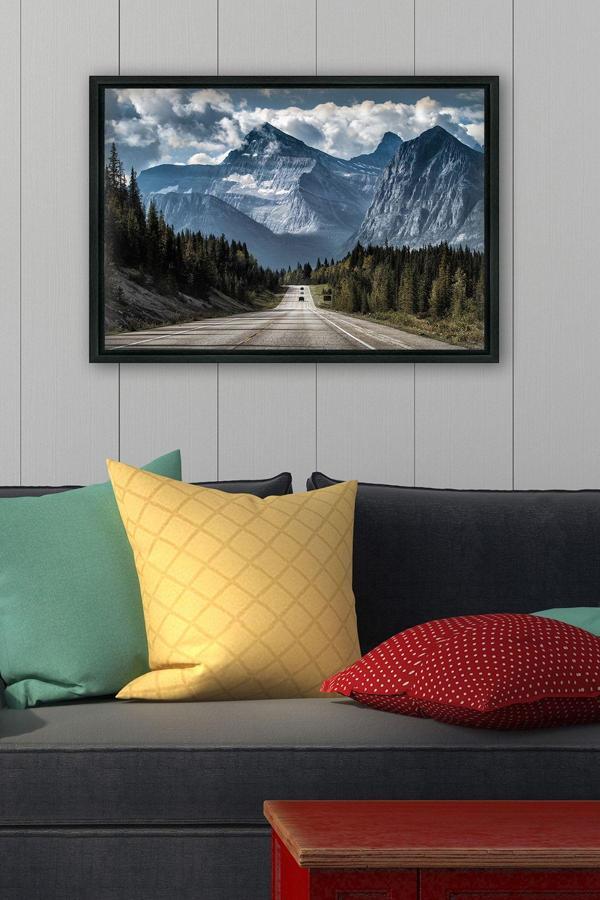 Tablo Center Siyah L Çerçeve Kanvas Tablo 105x145 cm - Image 1