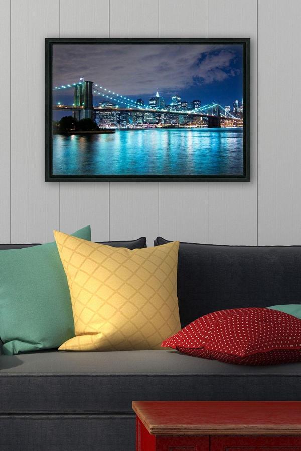Tablo Center Siyah L Çerçeve Kanvas Tablo 105x145 cm - Image 1