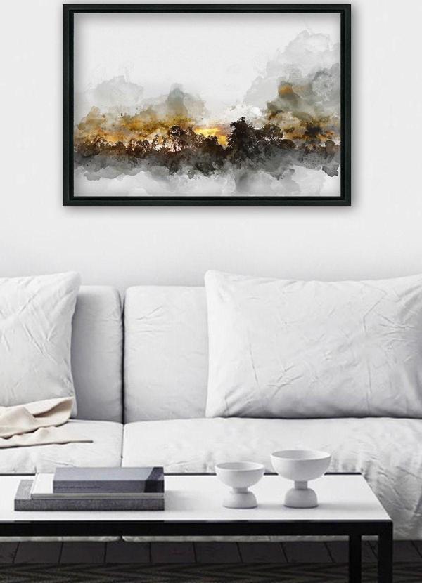 Tablo Center Siyah L Çerçeve Kanvas Tablo 75x105 cm - Image 1