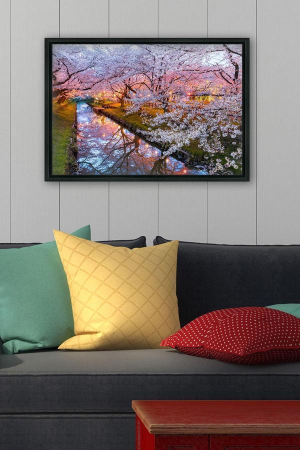 Tablo Center Siyah L Çerçeve Kanvas Tablo 75x105 cm - Image 1