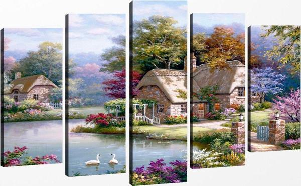 Tablo Center 5 Parçalı Kanvas Tablo 60x100 cm - Image 1