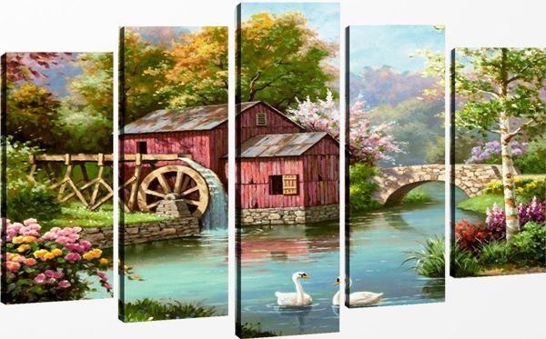 Tablo Center 5 Parçalı Kanvas Tablo 60x100 cm - Image 1