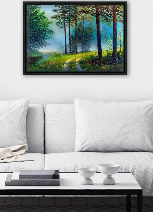 Tablo Center Siyah L Çerçeve Kanvas Tablo 75x105 cm - Image 1