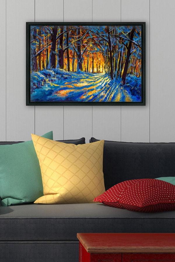 Tablo Center Siyah L Çerçeve Kanvas Tablo 55x75 cm - Image 1