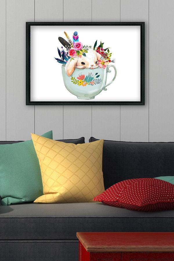 Tablo Center Siyah L Çerçeve Kanvas Tablo 55x75 cm - Image 1