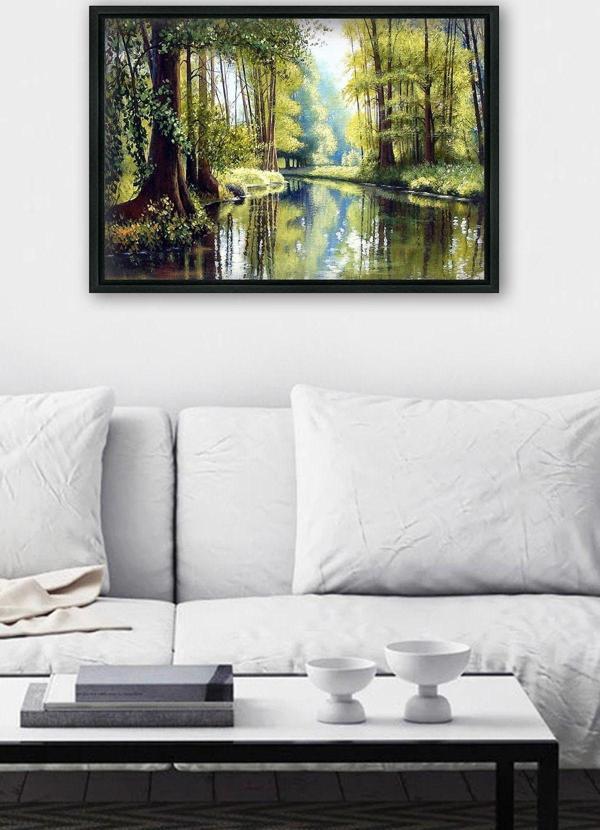 Tablo Center Siyah L Çerçeve Kanvas Tablo 75x105 cm - Image 1