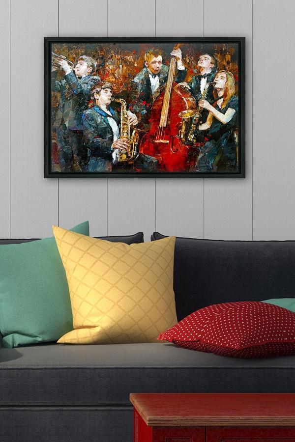 Tablo Center Siyah L Çerçeve Kanvas Tablo 75x105 cm - Image 1