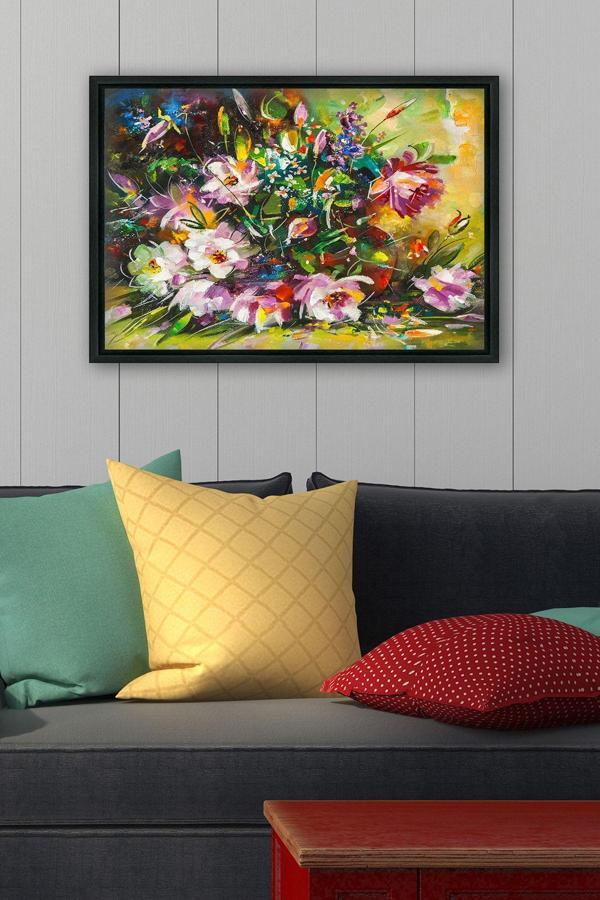 Tablo Center Siyah L Çerçeve Kanvas Tablo 75x105 cm - Image 1