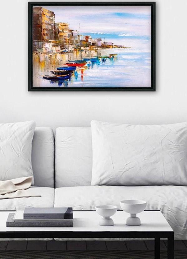 Tablo Center Siyah L Çerçeve Kanvas Tablo 55x75 cm - Image 1
