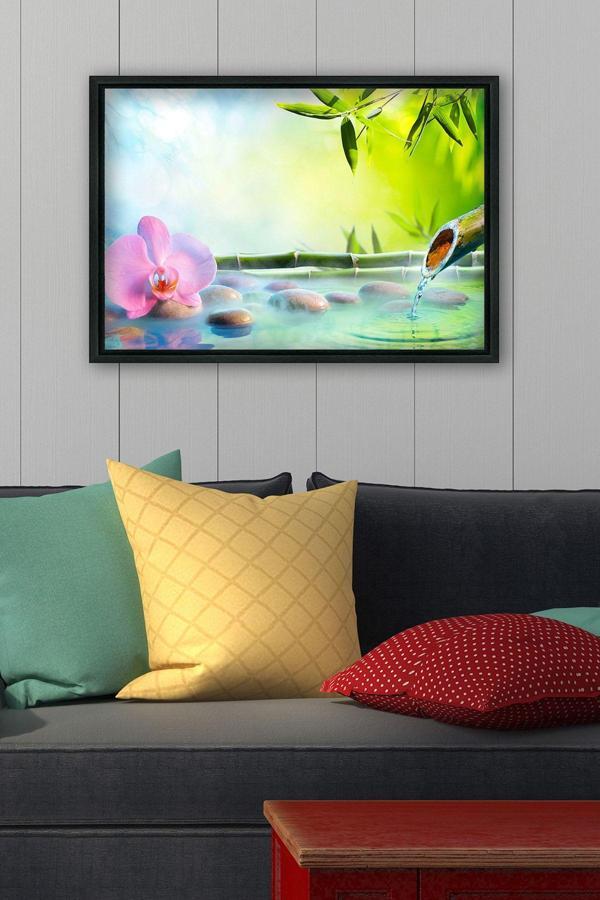 Tablo Center Siyah L Çerçeve Kanvas Tablo 75x105 cm - Image 1