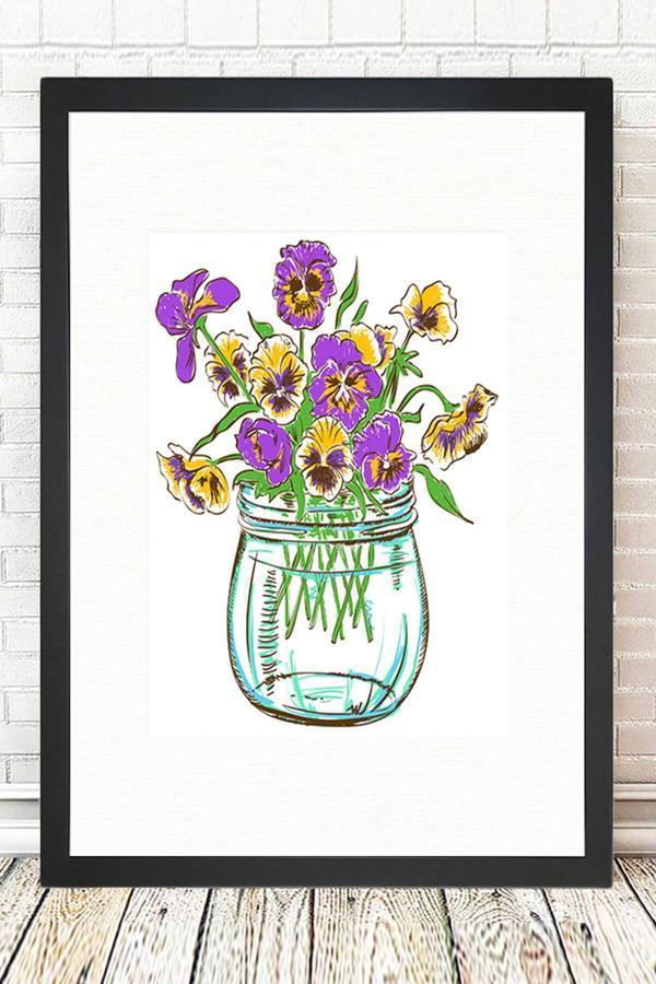 Tablo Center Siyah Çerçeveli Tablo 25 cm x 30 cm - Image 1