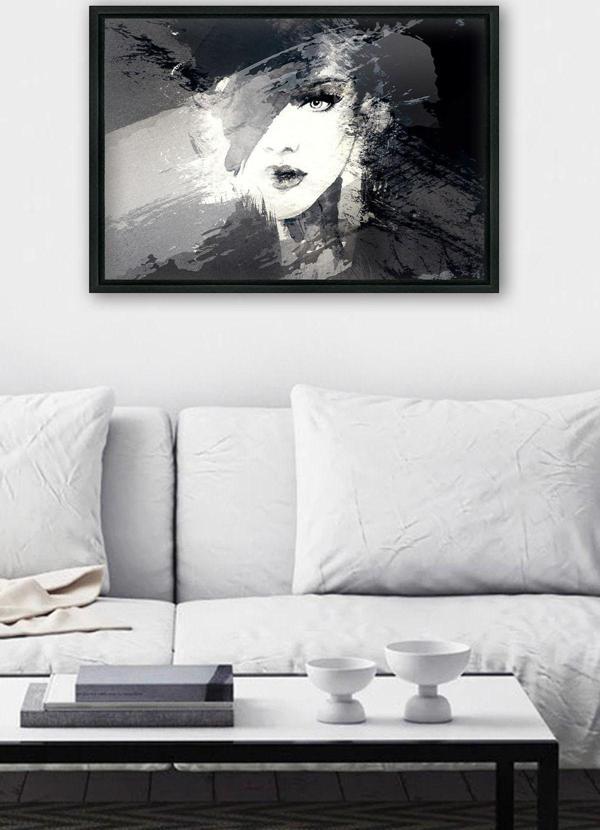 Tablo Center Siyah L Çerçeve Kanvas Tablo 55x75 cm - Image 1