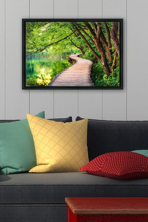 Tablo Center Siyah L Çerçeve Kanvas Tablo 55x75 cm - Image 1