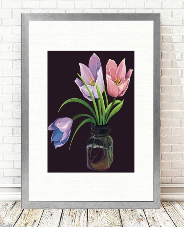 Tablo Center Gümüş Çerçeveli Tablo 25 cm x 30 cm - Image 1