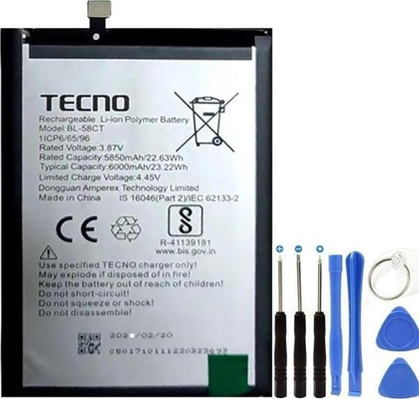 Tecno Spark 7 Kf6 Pil Batarya Bl-58ct+tamir Set 6000 Mah - Image 1