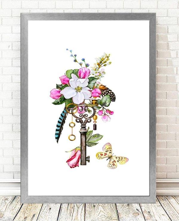 Tablo Center Gümüş Çerçeveli Tablo 25 cm x 30 cm - Image 1