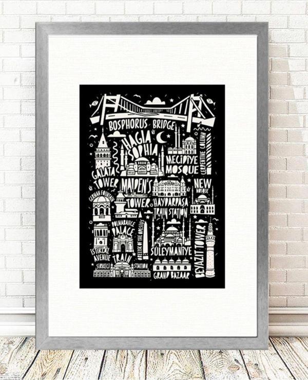 Tablo Center Gümüş Çerçeveli Tablo 25 cm x 30 cm - Image 1