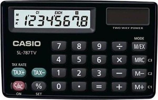 Casio Sl-787Tv-Bk Cep Tipi 8 Hane Hesap Makinesi - Image 1