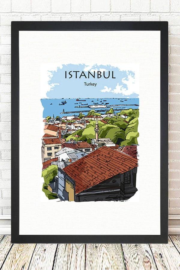 Tablo Center Siyah Çerçeveli Tablo 25 cm x 30 cm - Image 1