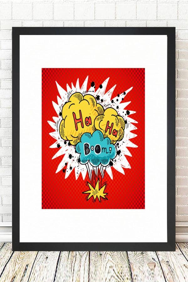 Tablo Center Siyah Çerçeveli Tablo 25 cm x 30 cm - Image 1