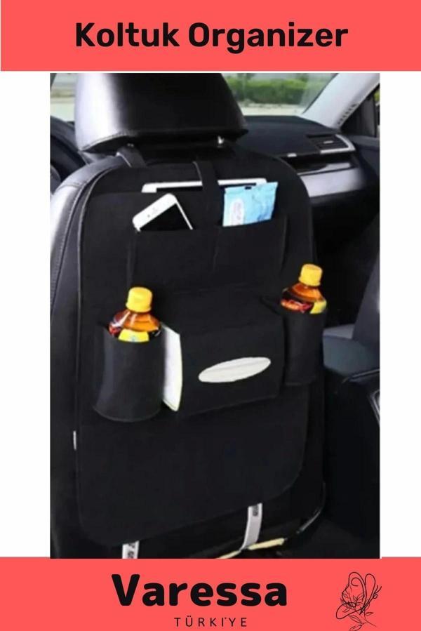 Deluxe Oto Seri Çok Cepli Keçe Özel Üretim Pratik Sökülüp Takılır Oto Koltuk Arkası Organizer - Image 1