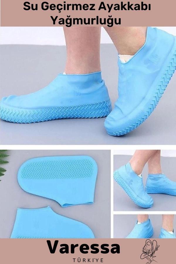 Deluxe Seri Suya Dayanıklı Silikon Çok Rahat Kullanışlı Ayakkabı Yağmurluğu  Ayakkabı Kılıfı Kadın - Image 1