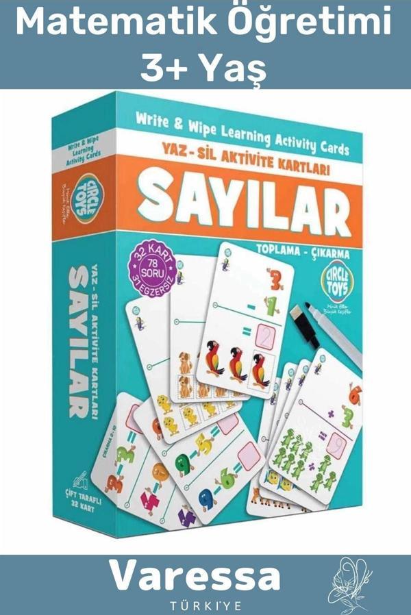 Özel Eğitici Set Serisi Zeka Geliştirici 4 İşlem Eğlence Matematik Sayılar Yaz Sil Aktivite Kartları - Image 1