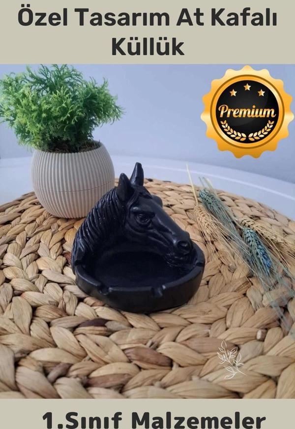 Premium Seri Elite Ürün Evinizde-Hediyelik Çok Şık Özel Tasarım At Kafalı Küllük - Image 1