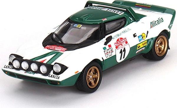 1:64 Diecast Lancia Stratos HF 1975 Rally Sanmero Winner Mini GT Model Araba - Image 1