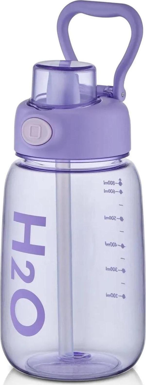 Çocuk Matara Suluk pipetli 800 ml Mor Renk - Image 1