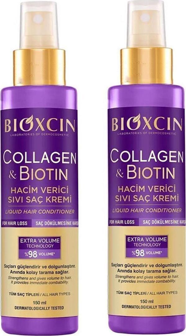 Bioxcin Collagen Biotin Hacim Verici Sıvı Saç Kremi 150 ml 2 ADET - Image 1