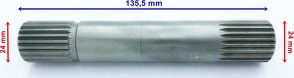 Motospartan Arka Şaft Mili Atv 135 Mm 22-22 Frezeli Öm - Image 1