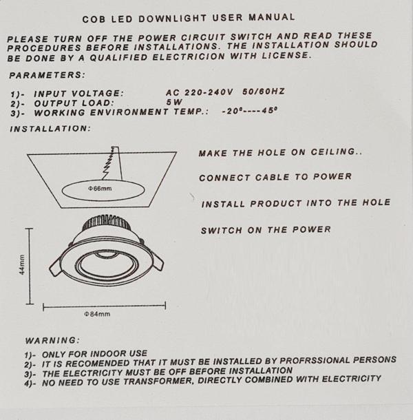 5 WATT LED SPOT TRAFOLU SATEN KASA GÜN IŞIĞI (YCE-N5) ( 2 ADET ) - Image 1