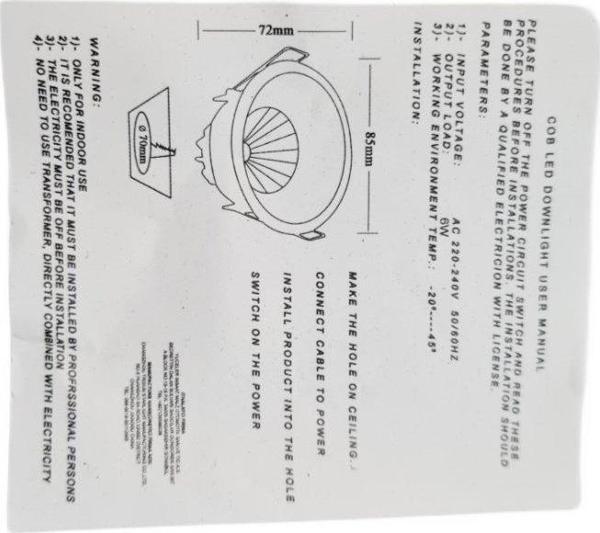 6 WATT LED SPOT TRAFOLU BEYAZ KASA BEYAZ IŞIK (YCE-N5) ( 2ADET ) - Image 1