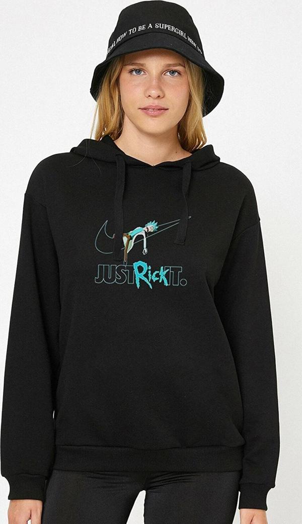 Just Rick it Kapşonlu Sweatshirt Hoodie - Image 1