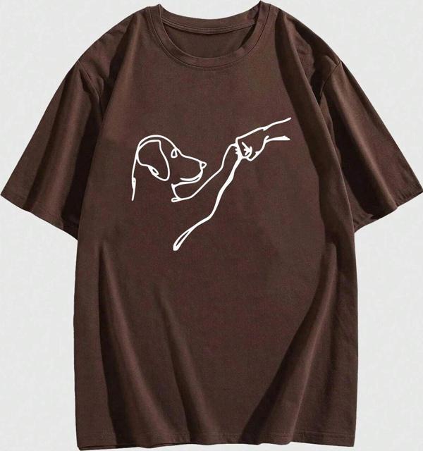 Can Dostum Köpeğim Temalı Unisex Oversize Tshirt - Image 1