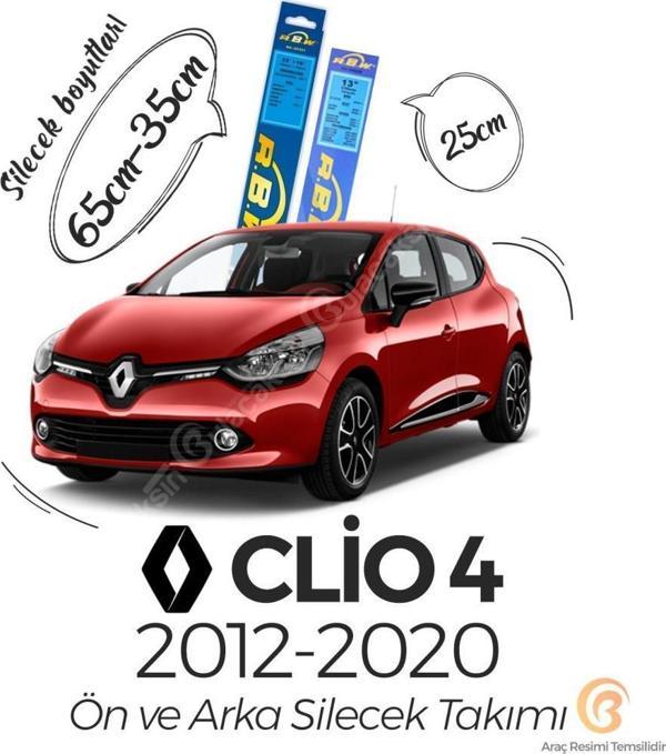 RBW Ön ve Arka Silecek Seti Renault Clio 4 2012-2020 ile uyumlu - Image 1
